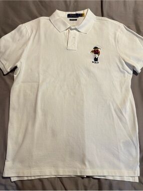 Ralph Lauren White Polo with Bear